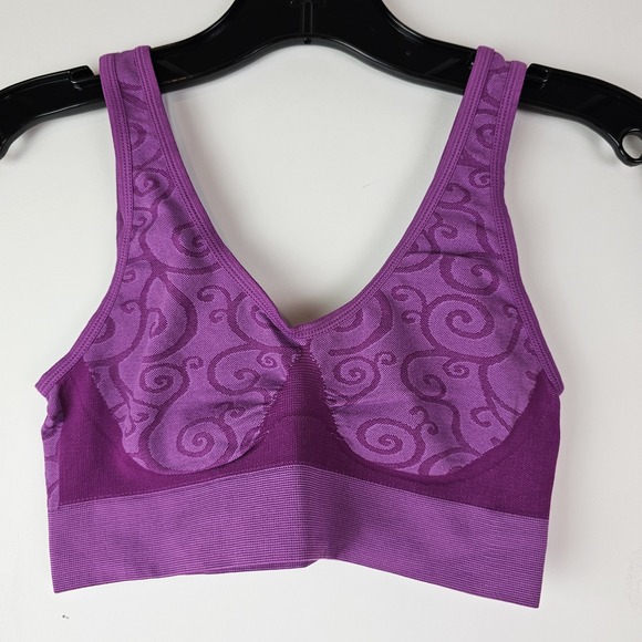Rhonda Shear Seamless Original Ahh Comfort Bra New NWOT Small Wireless Purple - Picture 1 of 4